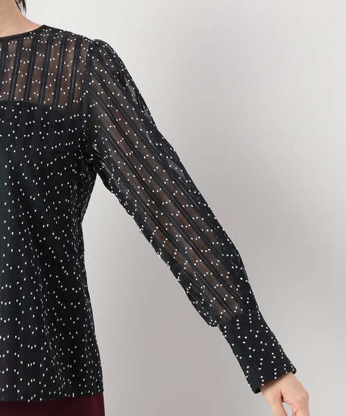 IENA（イエナ）の「シアーボンボンデザインブラウス◆（シャツ/ブラウス・レディース・ブラック/アイボリー・FREE）」の15枚目の写真