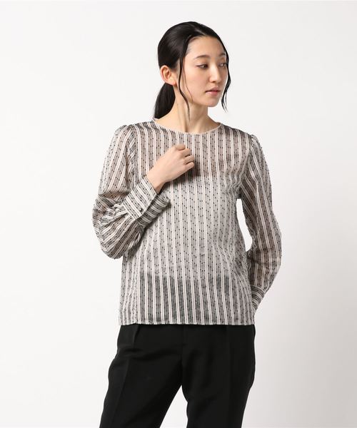 IENA（イエナ）の「シアーボンボンデザインブラウス◆（シャツ/ブラウス・レディース・ブラック/アイボリー・FREE）」の22枚目の写真