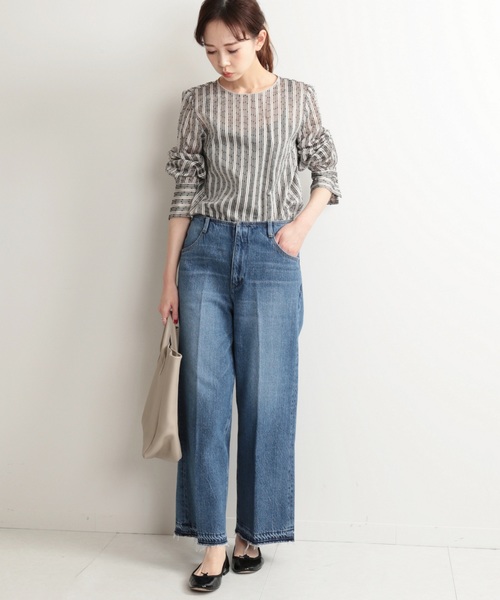 IENA - 美品 IENA シアーボンボンデザインブラウス イエナ セール】シアーボンボンデザインブラウス◇（シャツ/ブラウス