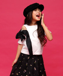 AVIE（アビィ）の「【AVIE KIDS】リボンTシャツ（Tシャツ/カットソー）」