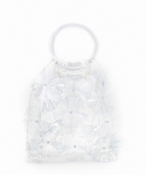 LE VERNIS(ル・ベルニ)の「フラワーボムバッグ(ハンドバッグ・レディース・ホワイト/ブラック/ブルー/クリア・FREE)」の9枚目の写真