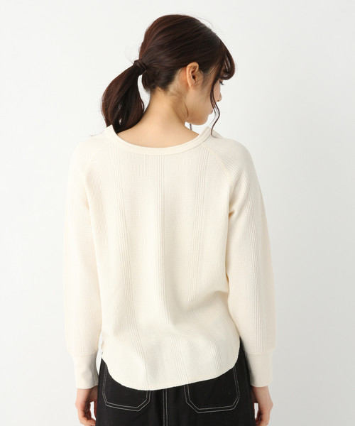 GLOBAL WORK(グローバルワーク)の「【UVカット】USA2WAYワッフルヘンリー/822626(Tシャツ/カットソー・レディース・ネイビー/オフホワイト/ミント/キャメル/パープル系その他4・MEDIUM/LARGE)」の15枚目の写真