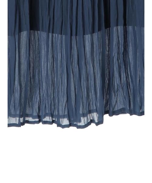 YECCA VECCA(イェッカヴェッカ)の「AS.ランダムプリーツマキシスカート(スカート・レディース・ブラウン/ベージュ系その他/ブルー/イエロー・FREE)」の10枚目の写真