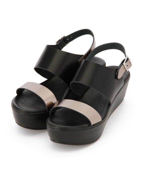 Another Edition（アナザーエディション）の「AE CMBI WDG SNDL50 ◆（サンダル・レディース・ブラック/ベージュ・38/36/37）」の2枚目の写真