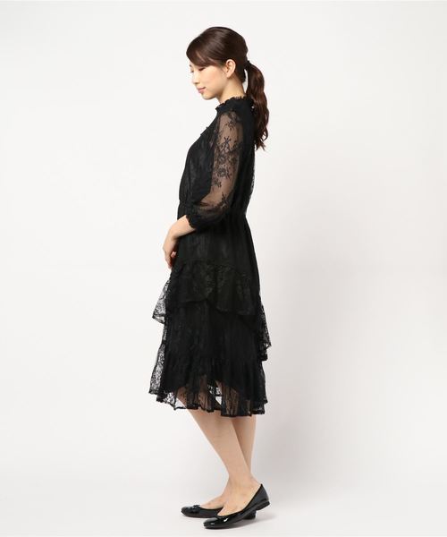 axes femme（アクシーズファム）の「総レースフリルワンピース