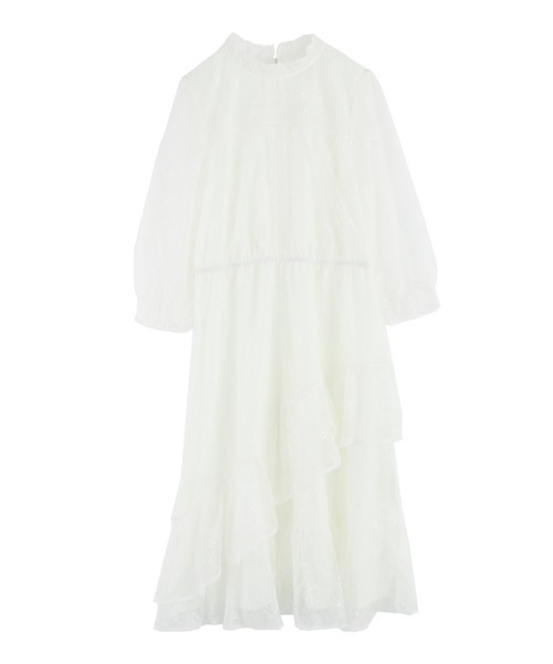 axes femme（アクシーズファム）の「総レースフリルワンピース