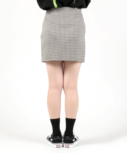 DING（ディング）の「DING/チェック柄タイトミニスカート（スカート・レディース・ブラウン/グレー・FREE）」の9枚目の写真