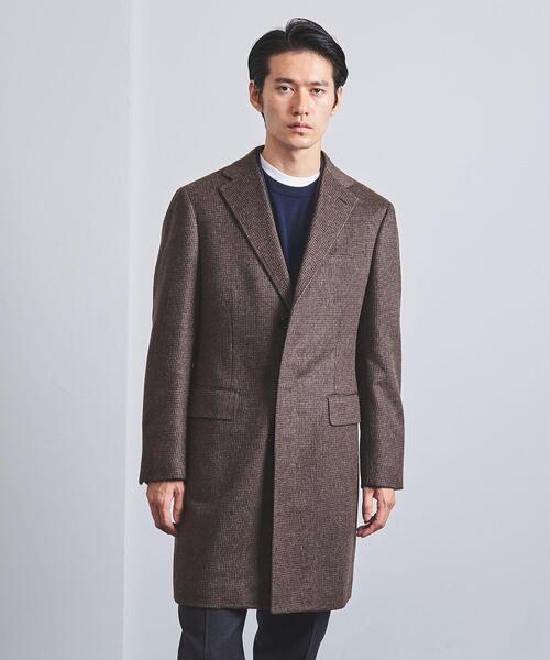 UNITED ARROWS チェスターコート ブラウン ハウンドトゥース UNITED ARROWS（ユナイテッドアローズ）の「<UNITED ARROWS> ハウンド