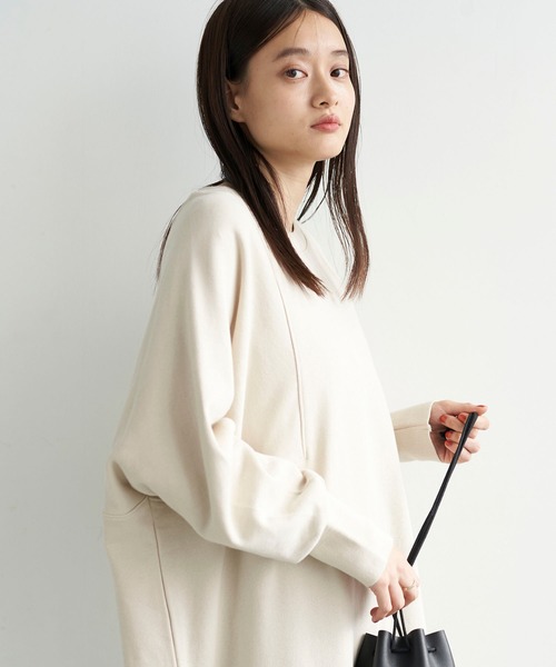 AMERICAN HOLIC（アメリカンホリック）の「アーム切り替えＢＩＧシルエットカットワンピース ＊（ワンピース・レディース・ブラック/ライトベージュ/LT.Gray・FREE）」の6枚目の写真