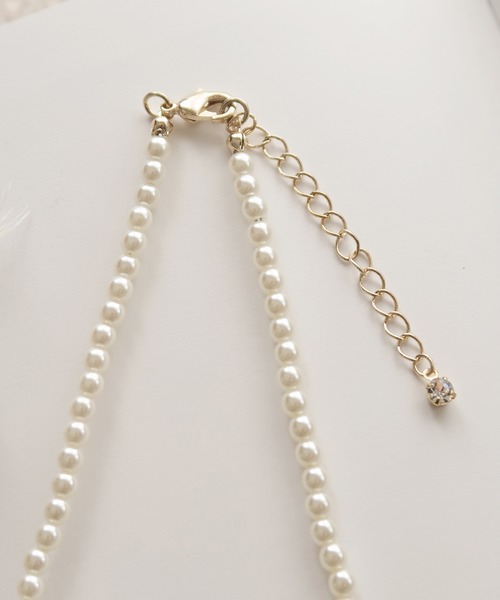 Cupid Heart（キューピッドハート）の「【Cupid Heart】結婚式アクセサリー プティット ビッグパールネックレス（ネックレス・レディース・ベージュ・MEDIUM）」の4枚目の写真