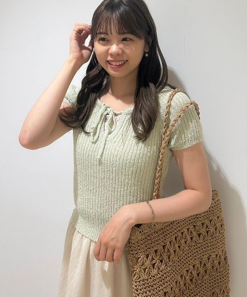 flower（フラワー）の「ソフトクロシェトート（かごバッグ・レディース・ベージュ/ブラウン/アイボリー・FREE）」の20枚目の写真