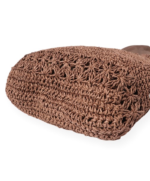 flower（フラワー）の「ソフトクロシェトート（かごバッグ・レディース・ベージュ/ブラウン/アイボリー・FREE）」の9枚目の写真