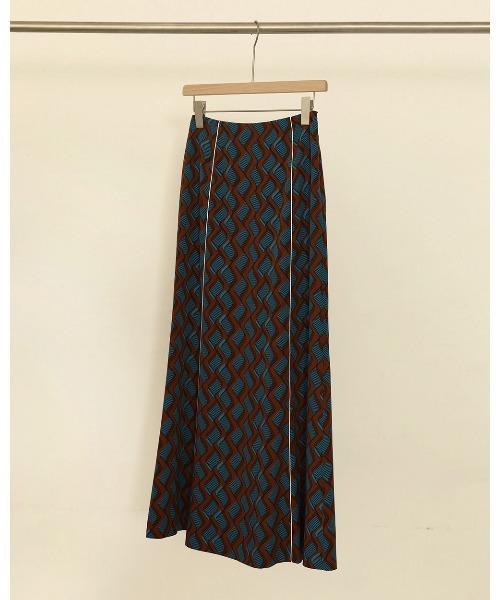 TODAYFUL（トゥデイフル）の「ジオメトリックパイピングスカート（スカート・レディース・ブラウン/ターコイズブルー・36inch/38inch）」の5枚目の写真