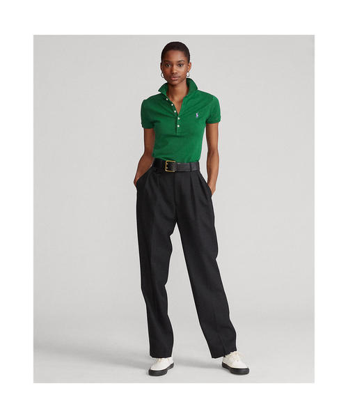 POLO RALPH LAUREN(ポロ ラルフ ローレン)の「スリム フィット ストレッチ ポロシャツ(ポロシャツ・レディース・グリーン・LARGE/X-LARGE/SMALL/X-SMALL/MEDIUM)」の7枚目の写真