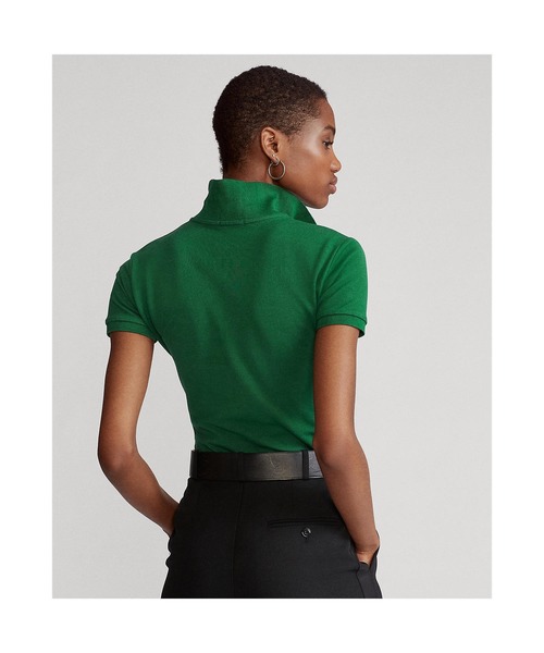 POLO RALPH LAUREN(ポロ ラルフ ローレン)の「スリム フィット ストレッチ ポロシャツ(ポロシャツ・レディース・グリーン・LARGE/X-LARGE/SMALL/X-SMALL/MEDIUM)」の2枚目の写真