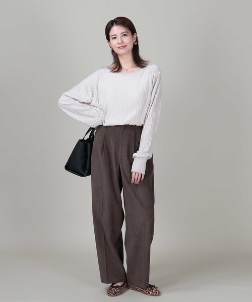 RAG MACHINE（ラグマシーン）の「【RAG MACHINE】セットアップワイドイージーパンツ（その他パンツ・レディース・ブラウン/ベージュ/オフホワイト・M/L）」の8枚目の写真