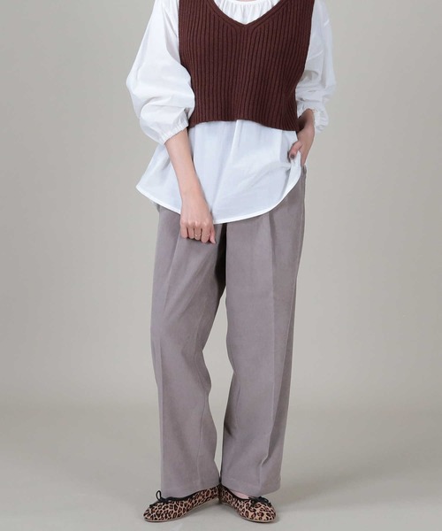 RAG MACHINE（ラグマシーン）の「【RAG MACHINE】セットアップワイドイージーパンツ（その他パンツ・レディース・ブラウン/ベージュ/オフホワイト・M/L）」の12枚目の写真