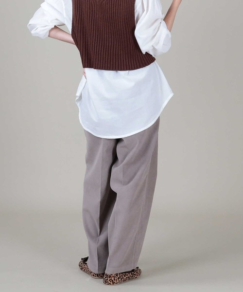 RAG MACHINE（ラグマシーン）の「【RAG MACHINE】セットアップワイドイージーパンツ（その他パンツ・レディース・ブラウン/ベージュ/オフホワイト・M/L）」の13枚目の写真