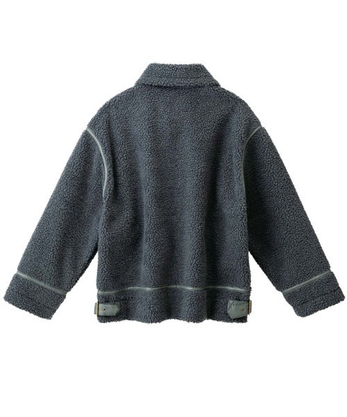 GeeRA(ジーラ)の「ライダース風ムートンボアブルゾン(ブルゾン・レディース・アイボリー/グレー・LARGE/X-LARGE/MEDIUM/XX-LARGE)」の6枚目の写真