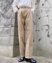 Kastane | ハイウエストテーパードチェックパンツ(その他パンツ)