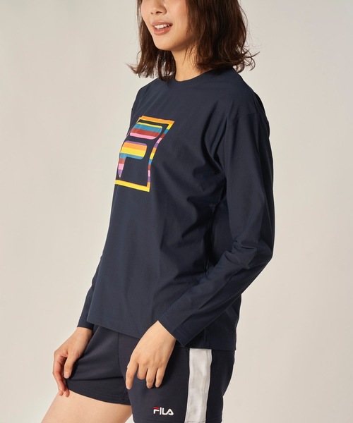 FILA(フィラ)の「【FILA】レディスプリントロングTシャツ(Tシャツ/カットソー・レディース・ブラック/ネイビー/ホワイト・MEDIUM/LARGE/X-LARGE)」の9枚目の写真