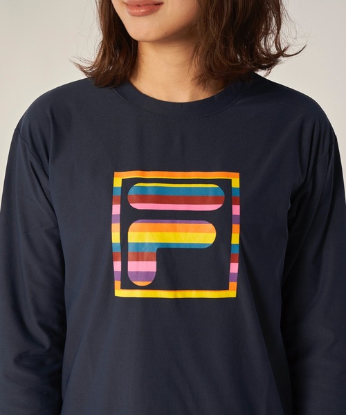 FILA(フィラ)の「【FILA】レディスプリントロングTシャツ(Tシャツ/カットソー・レディース・ブラック/ネイビー/ホワイト・MEDIUM/LARGE/X-LARGE)」の12枚目の写真