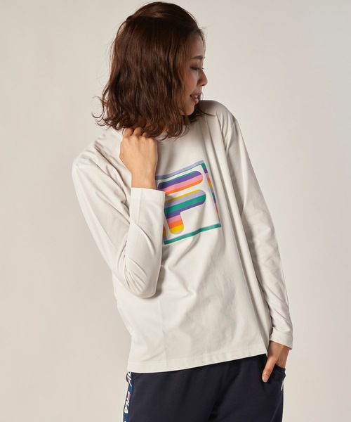 FILA(フィラ)の「【FILA】レディスプリントロングTシャツ(Tシャツ/カットソー・レディース・ブラック/ネイビー/ホワイト・MEDIUM/LARGE/X-LARGE)」の17枚目の写真