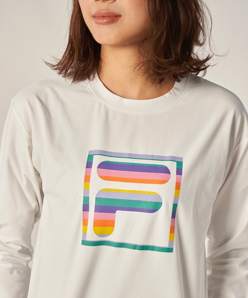 FILA(フィラ)の「【FILA】レディスプリントロングTシャツ(Tシャツ/カットソー・レディース・ブラック/ネイビー/ホワイト・MEDIUM/LARGE/X-LARGE)」の18枚目の写真