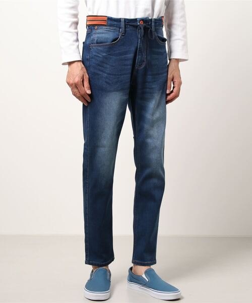 Blue Standard (ブルースタンダード)の「【BLUE STANDARD】WARMデニム 脇リブ仕様 あったかデニムパンツ(デニムパンツ・メンズ・ブルー系その他/ブラック/ブルー・MEDIUM/LARGE/X-LARGE)」の2枚目の写真