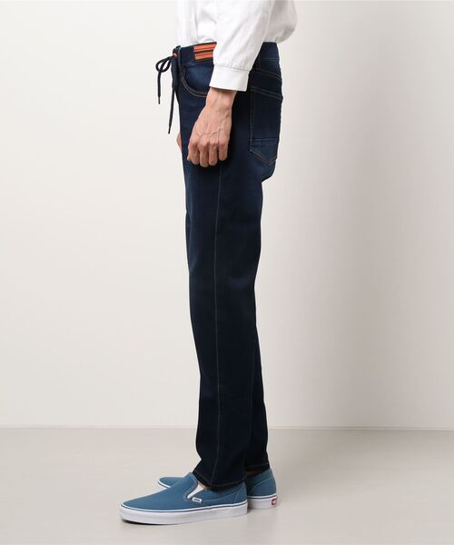 Blue Standard (ブルースタンダード)の「【BLUE STANDARD】WARMデニム 脇リブ仕様 あったかデニムパンツ(デニムパンツ・メンズ・ブルー系その他/ブラック/ブルー・MEDIUM/LARGE/X-LARGE)」の4枚目の写真