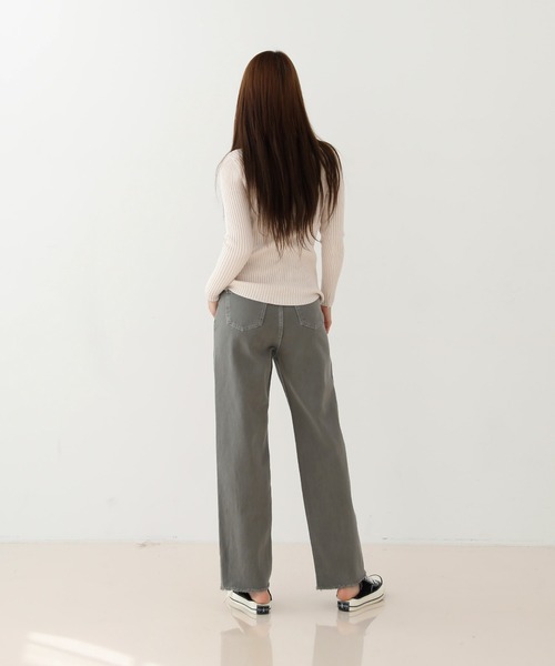 by muni:r(バイ ムニール)の「リブ ダイヤパターン タートルネック ニット(ニット/セーター・レディース・ブラック/ベージュ/アイボリー・FREE)」の15枚目の写真