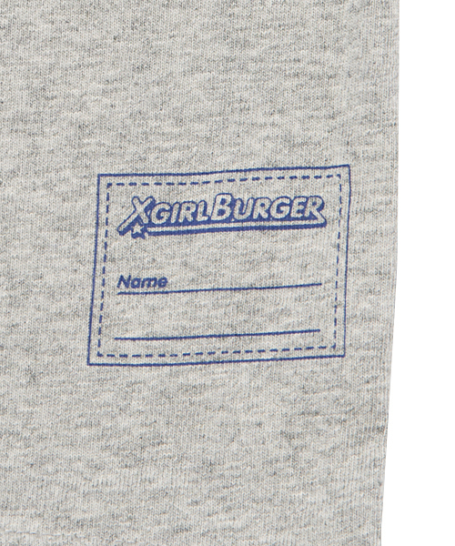 X-girl Stages（エックスガールステージス）の「S/S TEE "HAMBURGER FACE"(2T・3T)（Tシャツ/カットソー・キッズ・ホワイト/アッシュ・2T/3T）」の5枚目の写真