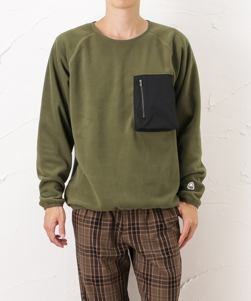 SIERRA DESIGNS（シェラデザイン）の「リサイクルフリース（スウェット・メンズ・カーキ/ブラック・L/XL）」の2枚目の写真