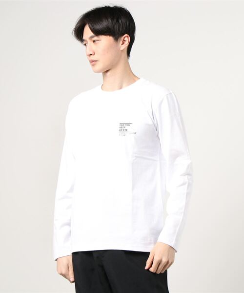 INNOCENT(イノセント)の「プリントロングスリーブTシャツ(Tシャツ/カットソー・メンズ・ホワイト/ブラック/ベージュ・MEDIUM/LARGE)」の1枚目の写真