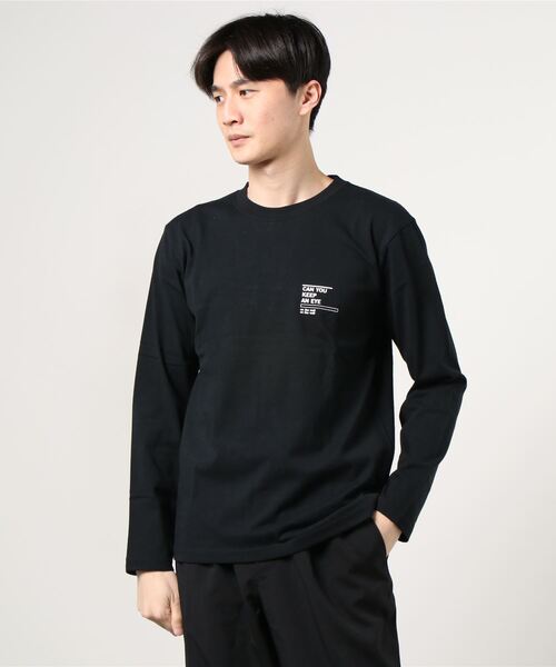 INNOCENT(イノセント)の「プリントロングスリーブTシャツ(Tシャツ/カットソー・メンズ・ホワイト/ブラック/ベージュ・MEDIUM/LARGE)」の2枚目の写真