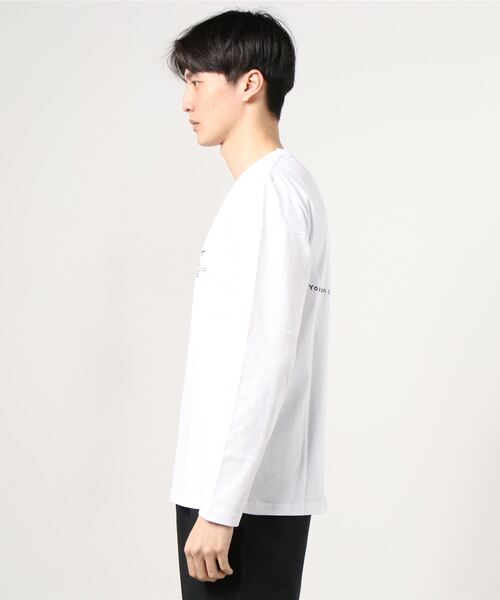 INNOCENT(イノセント)の「プリントロングスリーブTシャツ(Tシャツ/カットソー・メンズ・ホワイト/ブラック/ベージュ・MEDIUM/LARGE)」の4枚目の写真
