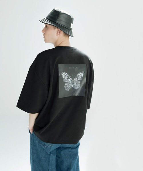 NILWAY（ニルウェイ）の「イージーケアポンチバックプリントグラフィックビッグTシャツ（Tシャツ/カットソー・メンズ・ホワイト/ブラック/ホワイト系/ブラック系・MEDIUM/LARGE）」の4枚目の写真