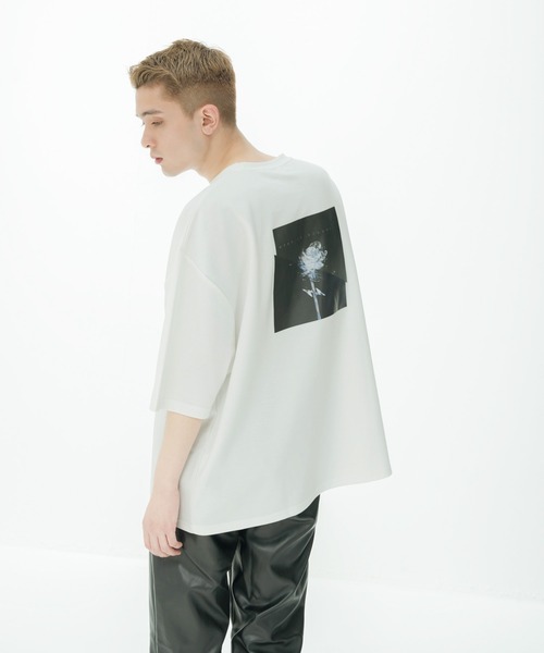 NILWAY（ニルウェイ）の「イージーケアポンチバックプリントグラフィックビッグTシャツ（Tシャツ/カットソー・メンズ・ホワイト/ブラック/ホワイト系/ブラック系・MEDIUM/LARGE）」の6枚目の写真