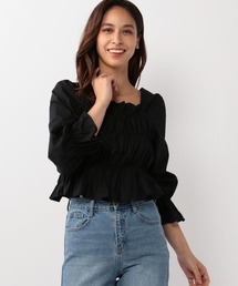 UNRELISH（アンレリッシュ）の「シャーリング７分袖スクエアブラウス（シャツ/ブラウス）」