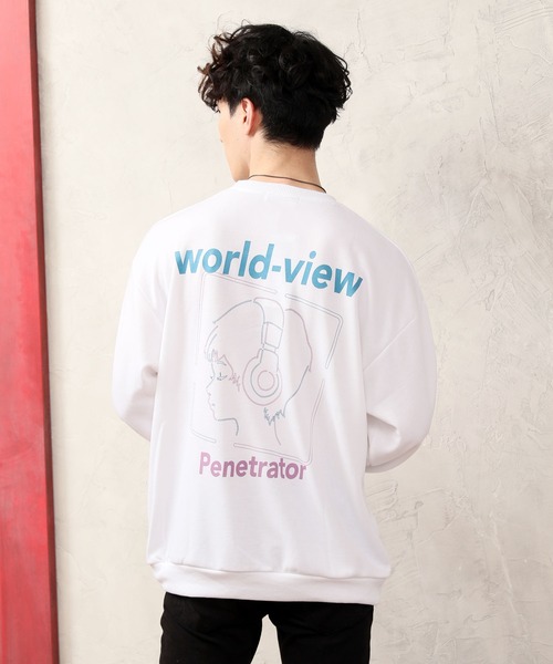 TopIsm(トップイズム)の「ワイドシルエット ガールズプリントスウェット(Tシャツ/カットソー・メンズ・ホワイト/グレー系その他/ブラック/ブルー系その他・L/M/LL)」の2枚目の写真