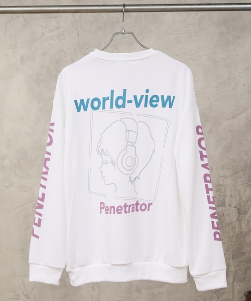 TopIsm(トップイズム)の「ワイドシルエット ガールズプリントスウェット(Tシャツ/カットソー・メンズ・ホワイト/グレー系その他/ブラック/ブルー系その他・L/M/LL)」の8枚目の写真