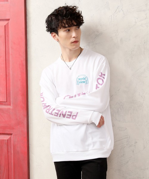 TopIsm(トップイズム)の「ワイドシルエット ガールズプリントスウェット(Tシャツ/カットソー・メンズ・ホワイト/グレー系その他/ブラック/ブルー系その他・L/M/LL)」の16枚目の写真