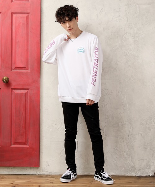 TopIsm(トップイズム)の「ワイドシルエット ガールズプリントスウェット(Tシャツ/カットソー・メンズ・ホワイト/グレー系その他/ブラック/ブルー系その他・L/M/LL)」の17枚目の写真