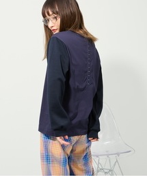 M nort | 【わたなべ麻衣プロデュース】ドッキングバックデザイントップス(Tシャツ/カットソー)