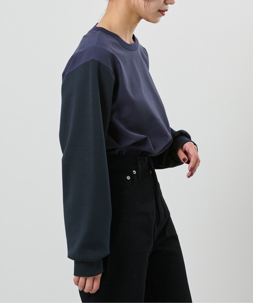 M nort（エムノート）の「【わたなべ麻衣プロデュース】ドッキングバックデザイントップス（Tシャツ/カットソー・レディース・ネイビー・FREE）」の7枚目の写真