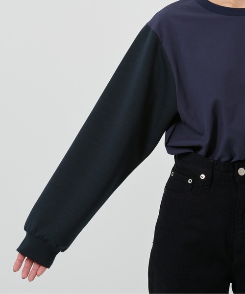 M nort（エムノート）の「【わたなべ麻衣プロデュース】ドッキングバックデザイントップス（Tシャツ/カットソー・レディース・ネイビー・FREE）」の20枚目の写真