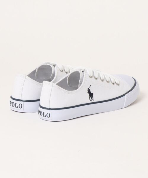 POLO RALPH LAUREN(ポロ ラルフ ローレン)の「【POLO RALPH LAUREN/ポロラルフローレン】ジュニアサイズ CARSON スニーカー(スニーカー・キッズ・ホワイト×ネイビー・4/5/4.5)」の3枚目の写真
