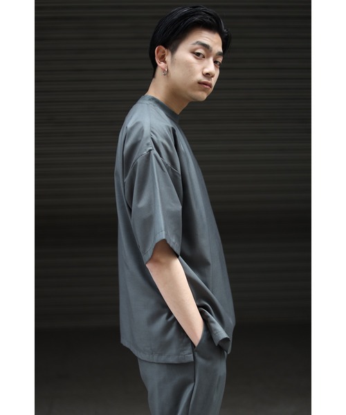 CREARE -LINO-（クレアーレリノ）の「TR胸ポケット プルオーバーオーバーシャツ<セットアップ>（シャツ/ブラウス・メンズ・ブラック/カーキ/グレイッシュベージュ・M/L）」の21枚目の写真