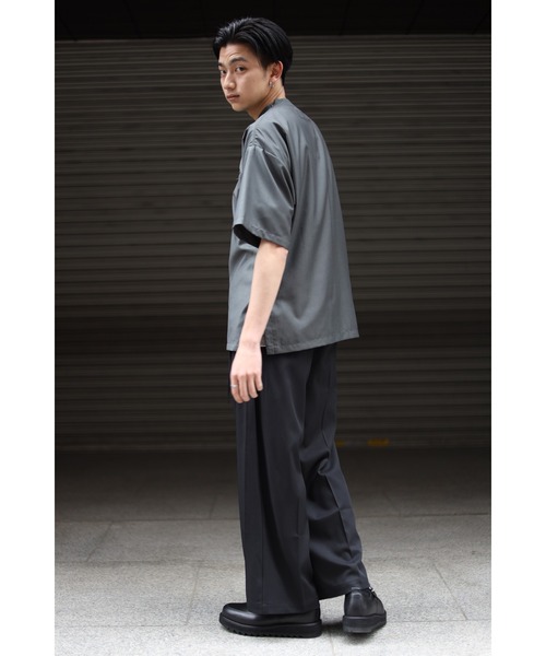 CREARE -LINO-（クレアーレリノ）の「TR胸ポケット プルオーバーオーバーシャツ<セットアップ>（シャツ/ブラウス・メンズ・ブラック/カーキ/グレイッシュベージュ・M/L）」の13枚目の写真