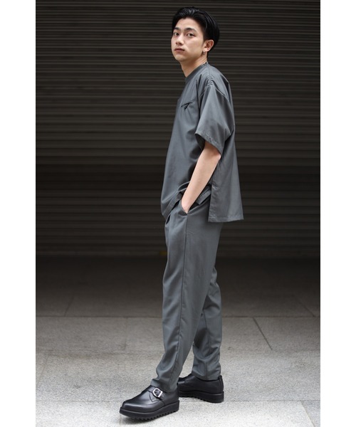 CREARE -LINO-（クレアーレリノ）の「TR胸ポケット プルオーバーオーバーシャツ<セットアップ>（シャツ/ブラウス・メンズ・ブラック/カーキ/グレイッシュベージュ・M/L）」の4枚目の写真